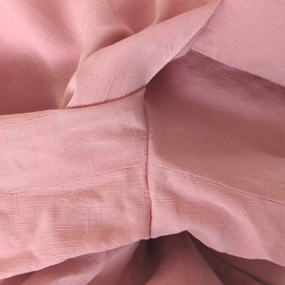 Bobby Chan 90's Vintage Leafy Jacquard Knit Silk High Waisted Mini Skort Pink 8 - Picture 8 of 12